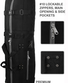 first class golf travel bag black cover zippers and rivets