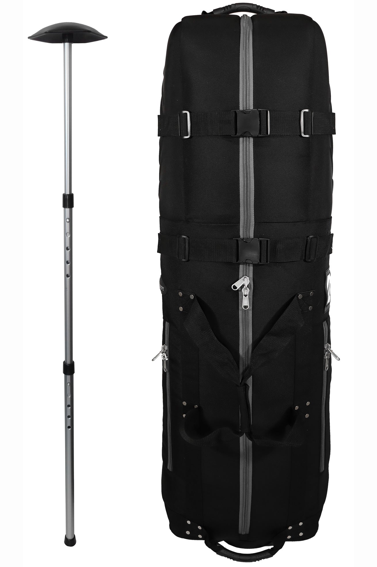 first class golf travel bag black cover with north pole club protector