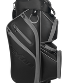 revcore black cart golf bag by caddydaddy side view