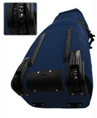 first class golf travel bag blue cover bottom