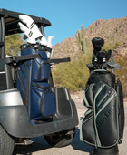 revcore blue cart golf bag by caddydaddy on golf cart