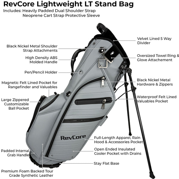 RevCore LT Lightweight Stand Bag GGTG - CaddyDaddy